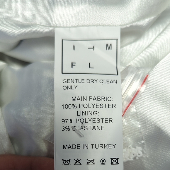 00739 NEW ITMFL Bercot Zebra Sequins Dress Black White Size Large evening party - Picture 11 of 12